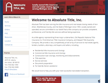 Tablet Screenshot of absolutetitleinc.com